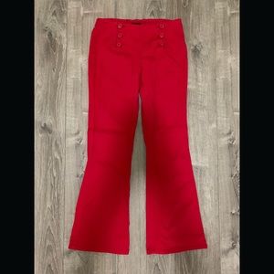 Red Button Pants Size 9